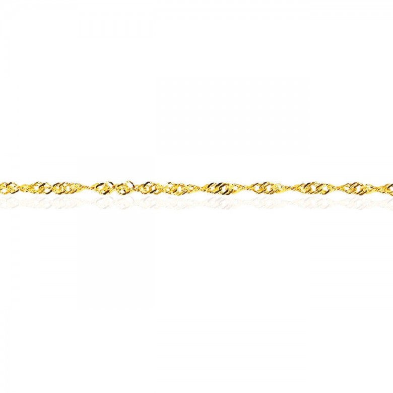 CATENA SINGAPORE DIAMANTATA IN ORO GIALLO 9 KT