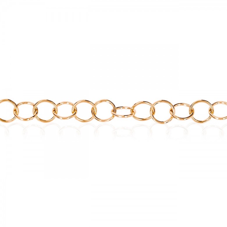 FANCY LINK CHAIN IN RED GOLD 14 KT