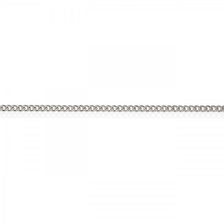 LIGHT D-CUT HOLLOW CURB CHAIN IN SILVER 925