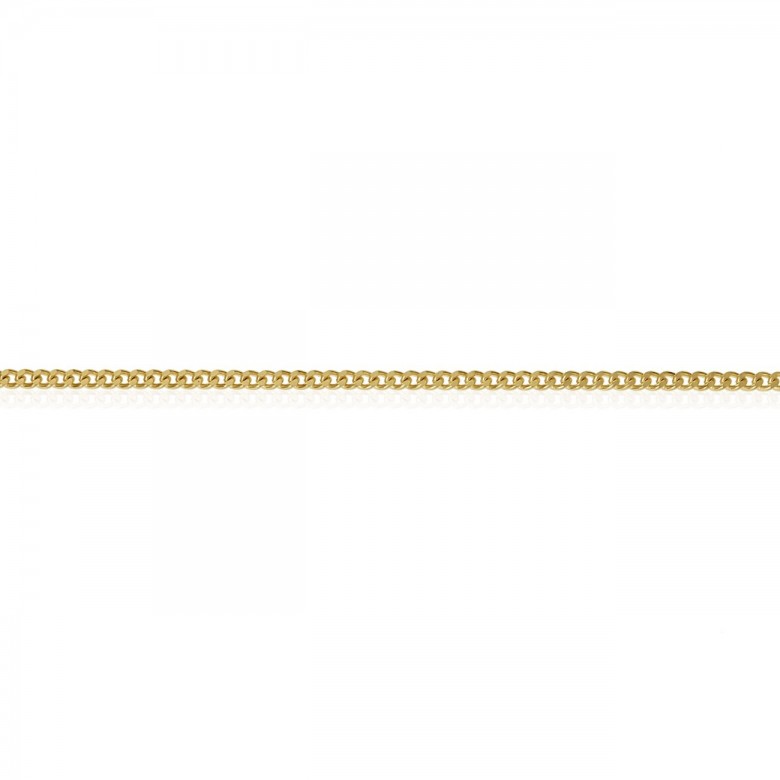 LIGHT D-CUT HOLLOW CURB CHAIN IN YELLOW GOLD 9 KT