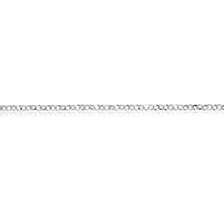 D-CUT ROLO' CHAIN IN WHITE GOLD WITH RHODIUM TREATMENT 18 KT