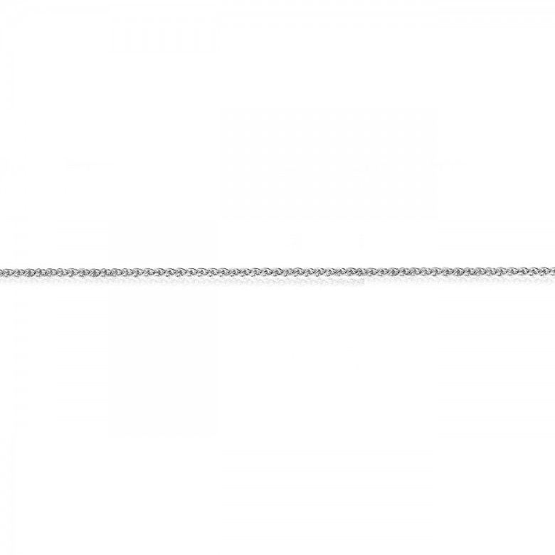 WHEAT CHAIN IN WHITE GOLD WITH RHODIUM TREATMENT 14 KT