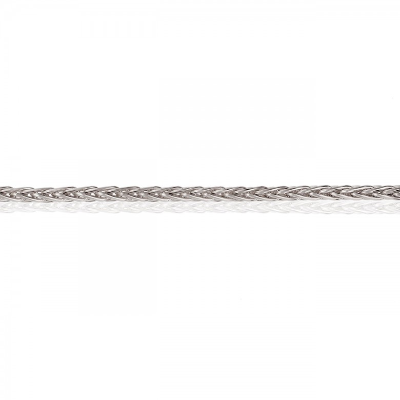 SPECIAL WHEAT CHAIN IN WHITE GOLD WITH RHODIUM TREATMENT 18 KT