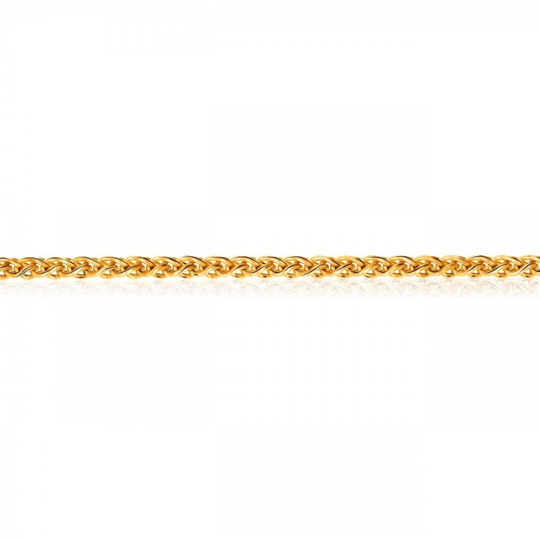 WHEAT CHAIN IN RED GOLD 18 KT