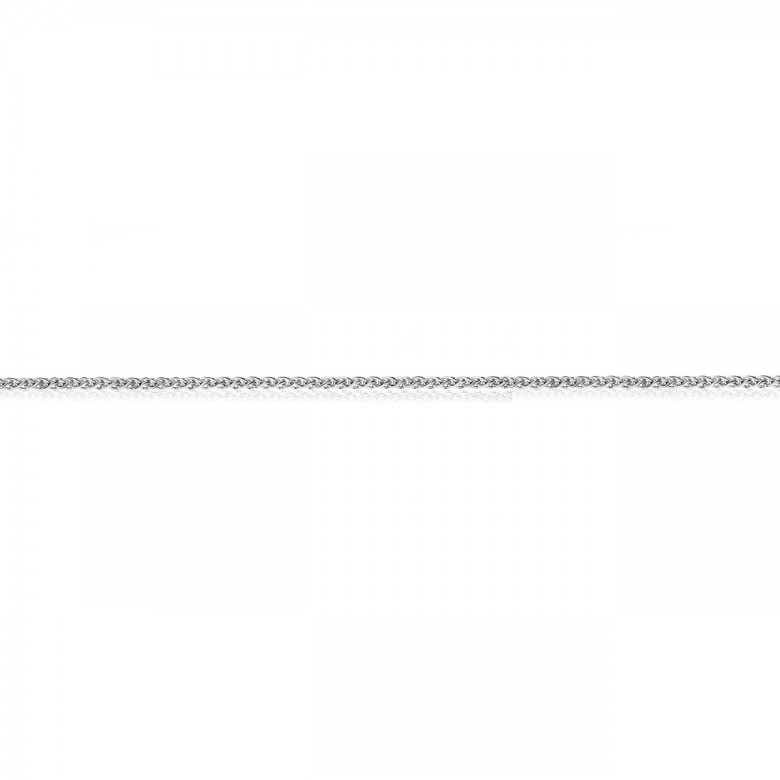 WHEAT CHAIN IN WHITE GOLD 18 KT