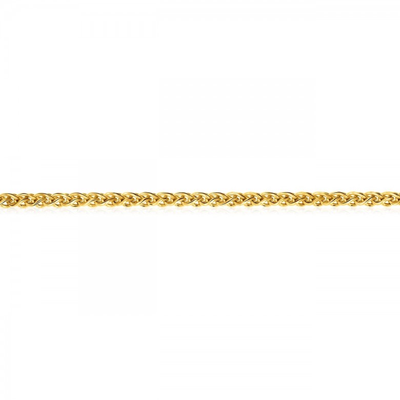WHEAT CHAIN IN YELLOW GOLD 18 KT