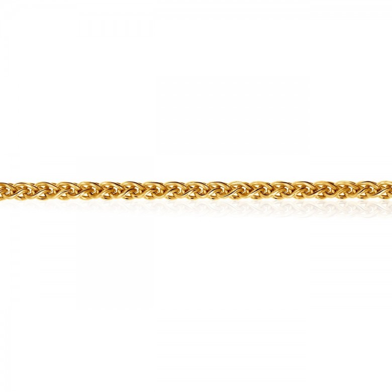 WHEAT CHAIN IN YELLOW GOLD 14 KT