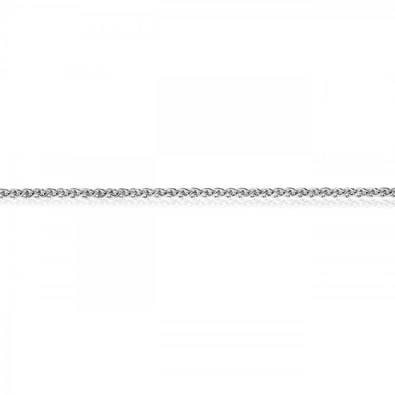 WHEAT CHAIN IN WHITE GOLD WITH RHODIUM TREATMENT 18 KT