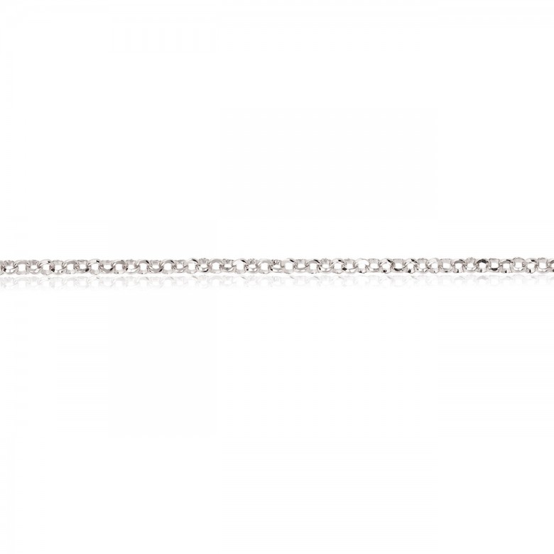 D-CUT ROLO' CHAIN IN WHITE GOLD 14 KT