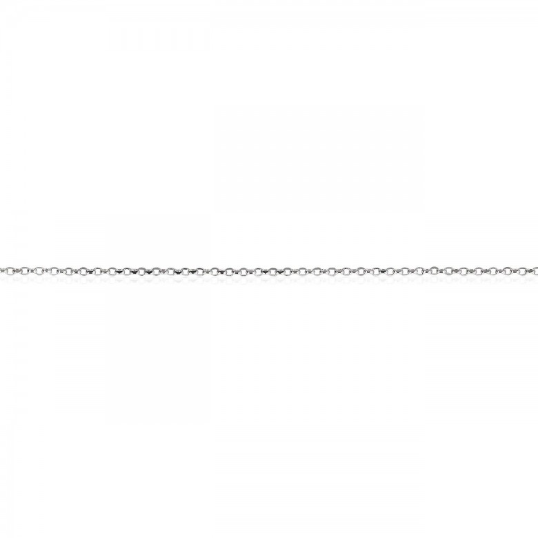 ROLO' CHAIN IN WHITE GOLD 18 KT WITH RHODIUM TREATMENT