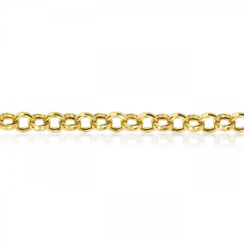 HOLLOW ROLO' CHAIN IN YELLOW GOLD 14 KT