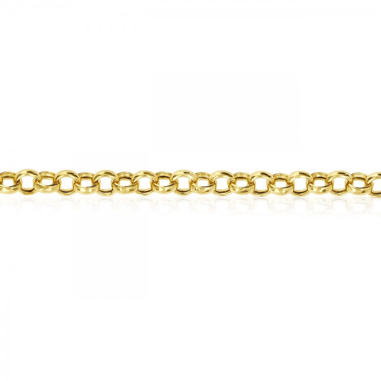HOLLOW ROLO' CHAIN IN YELLOW GOLD 14 KT