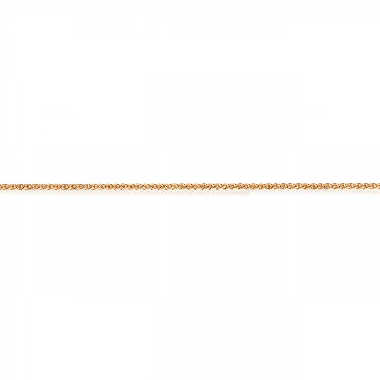 WHEAT CHAIN IN RED GOLD 18 KT