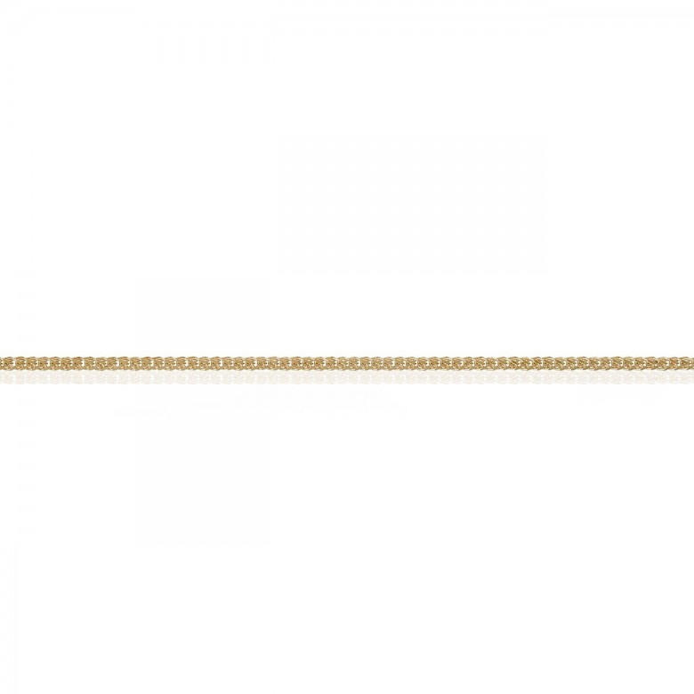 CATENA SPIGA TRIPLA DIAMANTATA IN ORO GIALLO 18 KT