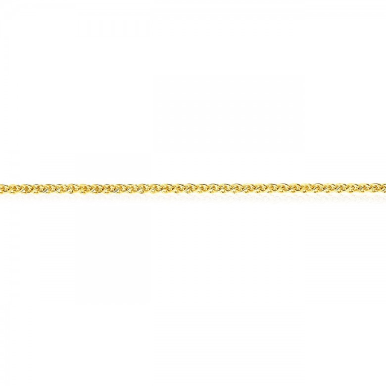 CATENA SPIGA DIAMANTATA IN ORO GIALLO 18 KT