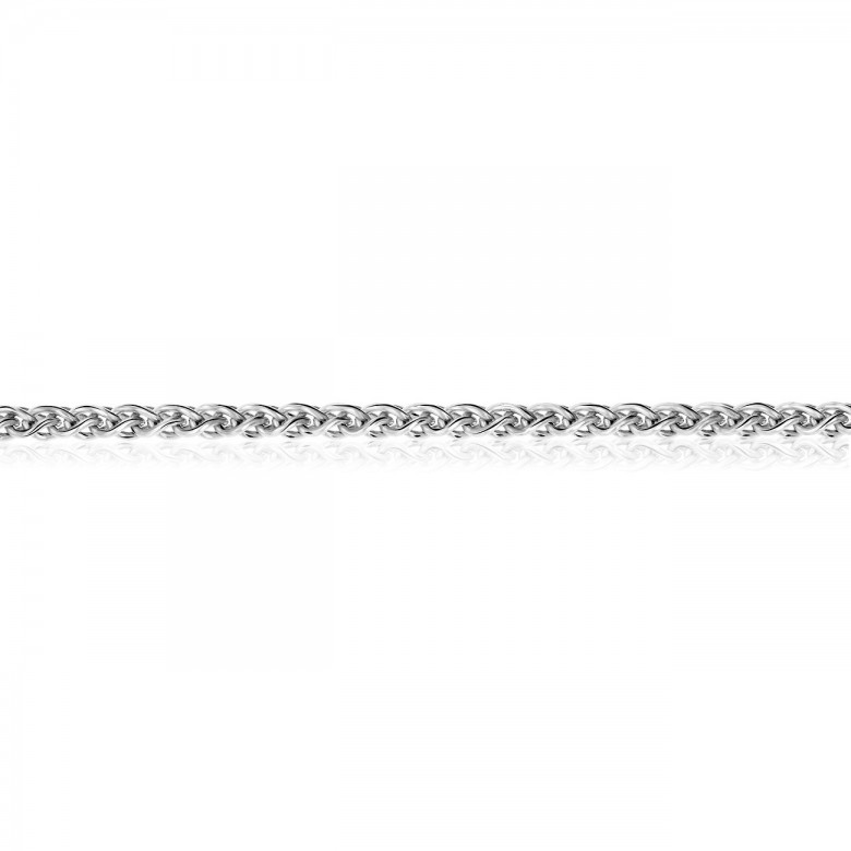 WHEAT CHAIN IN WHITE GOLD WITH RHODIUM TREATMENT 18 KT