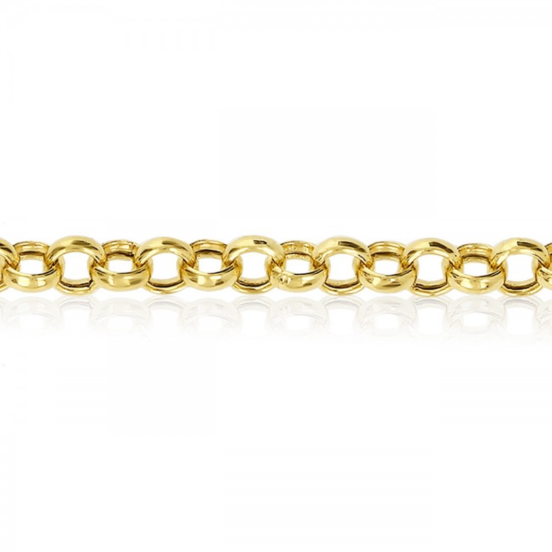 HOLLOW ROLO' CHAIN IN YELLOW GOLD 18 KT