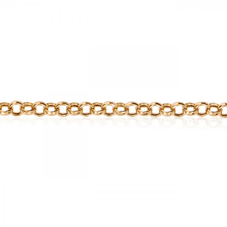HOLLOW ROLO' CHAIN IN RED GOLD 18 KT