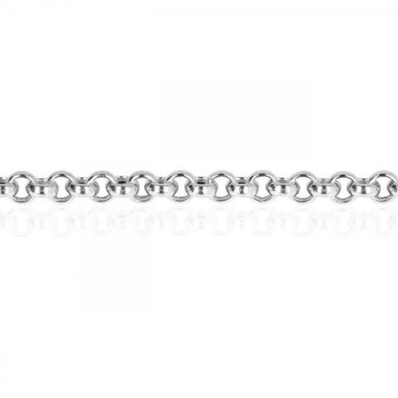 CATENA ROLO' VUOTA IN ORO BIANCO 18 KT