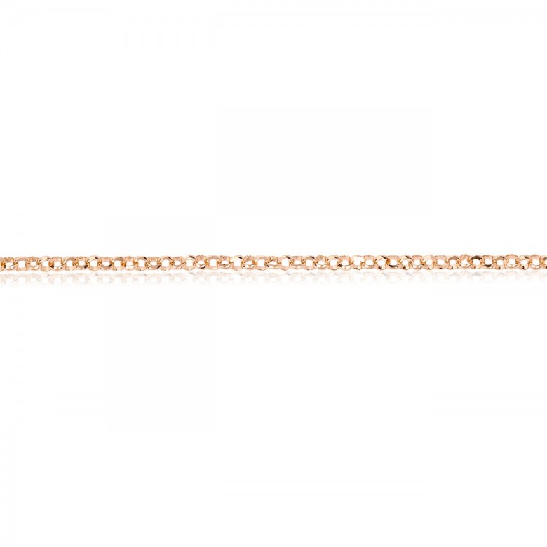 D-CUT ROLO' CHAIN IN RED GOLD 18 KT