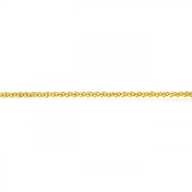 CATENA SPIGA DIAMANTATA IN ORO GIALLO 18 KT