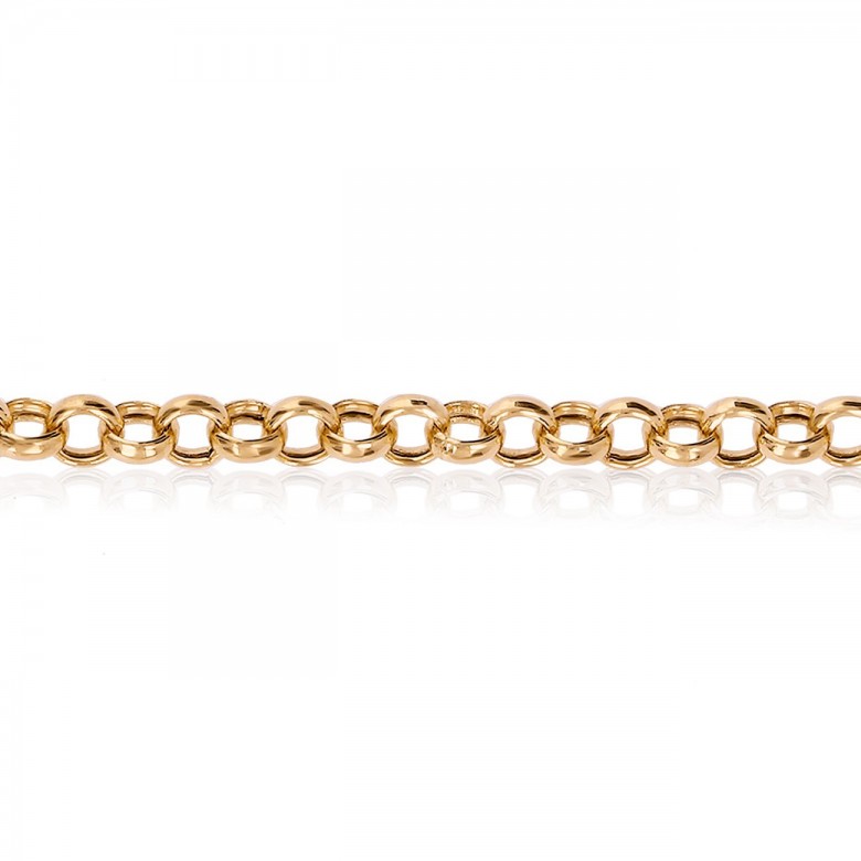 HOLLOW ROLO' CHAIN IN RED GOLD 18 KT