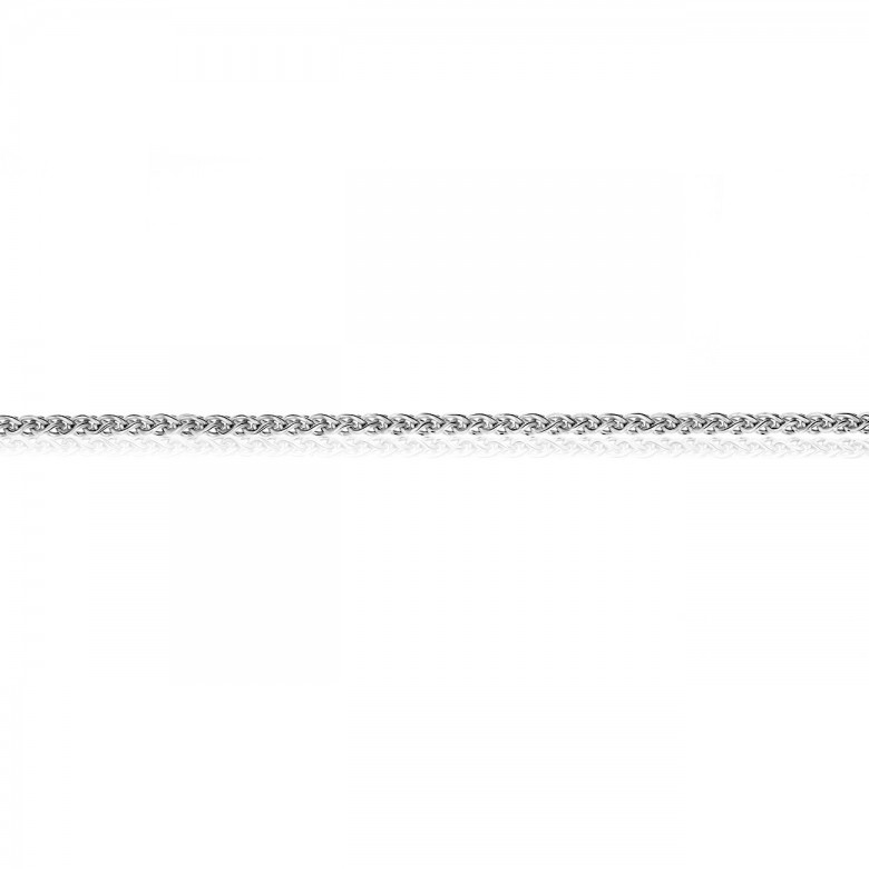 WHEAT CHAIN IN WHITE GOLD 14 KT