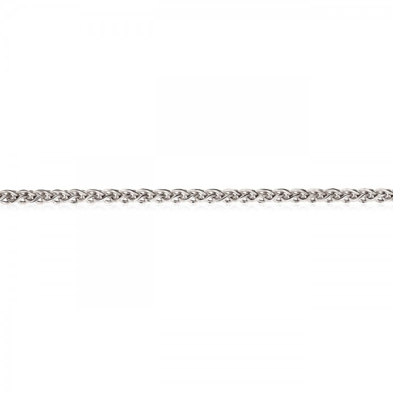 WHEAT CHAIN IN WHITE GOLD 14 KT