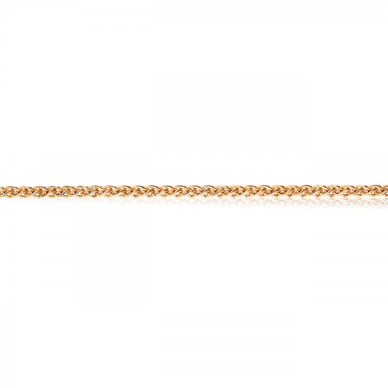 WHEAT CHAIN IN RED GOLD 9 KT