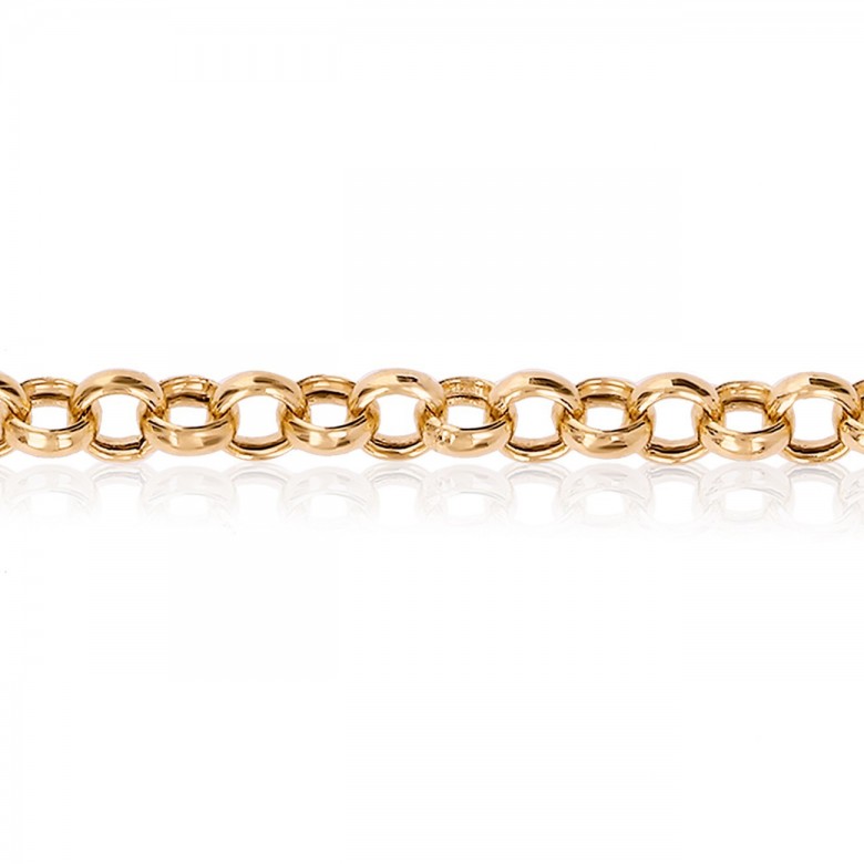 HOLLOW ROLO' CHAIN IN RED GOLD 18 KT
