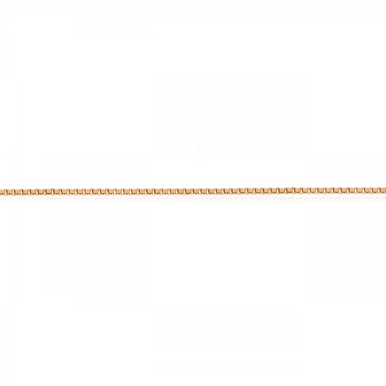 D-CUT SQUARE CHAIN IN RED GOLD 14 KT