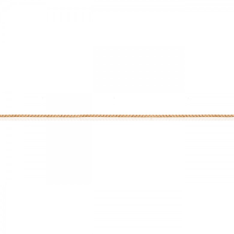 D-CUT SQUARE CHAIN IN RED GOLD 18 KT
