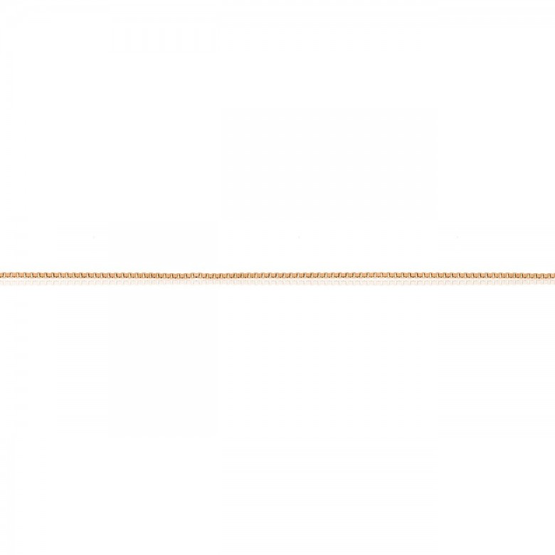 D-CUT SQUARE CHAIN IN RED GOLD 18 KT