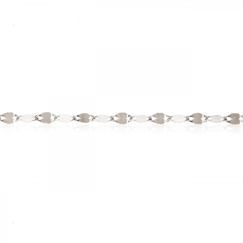 CATENA FANTASIA SUPER LEGGERA IN ORO BIANCO RODIATO 18 KT