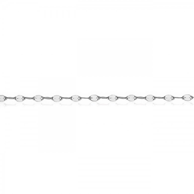 CATENA FANTASIA SUPER LEGGERA IN ORO BIANCO RODIATO 14 KT
