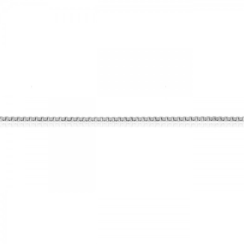 D-CUT SQUARE CHAIN IN WHITE GOLD WITH RHODIUM TREATMENT 18KT