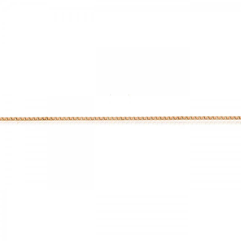 D-CUT SQUARE CHAIN IN RED GOLD 18 KT