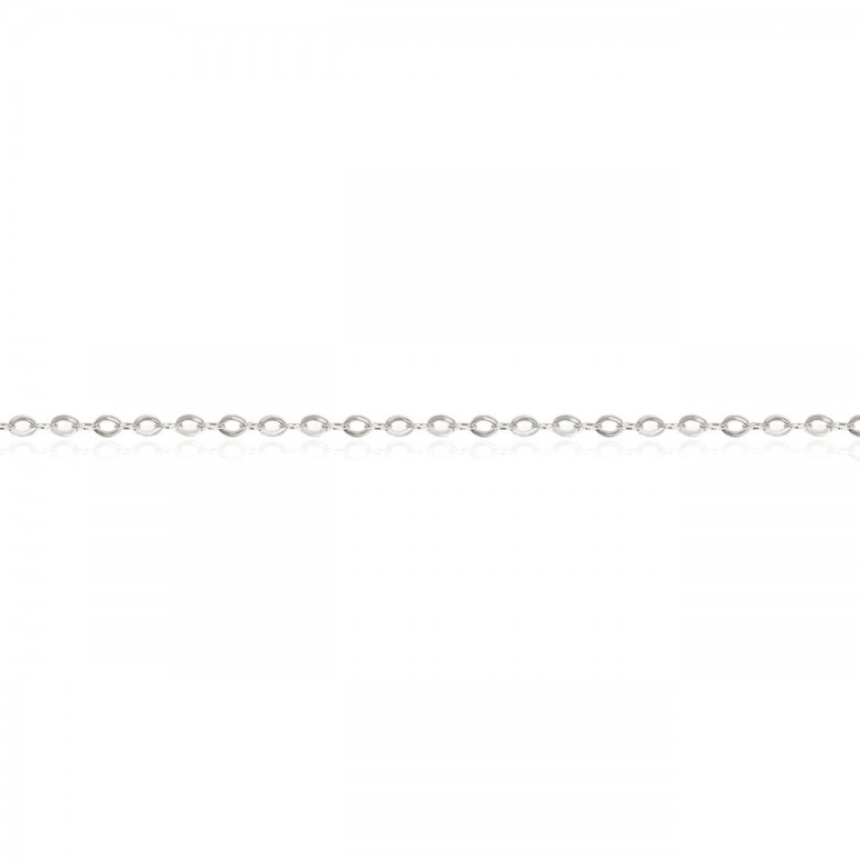 SUPER LIGHT ROLO' CHAIN IN WHITE GOLD 14 KT