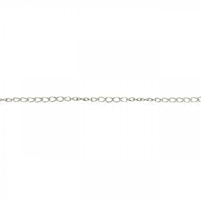 CATENA FANTASIA VUOTA IN ORO BIANCO RODIATO 18 KT