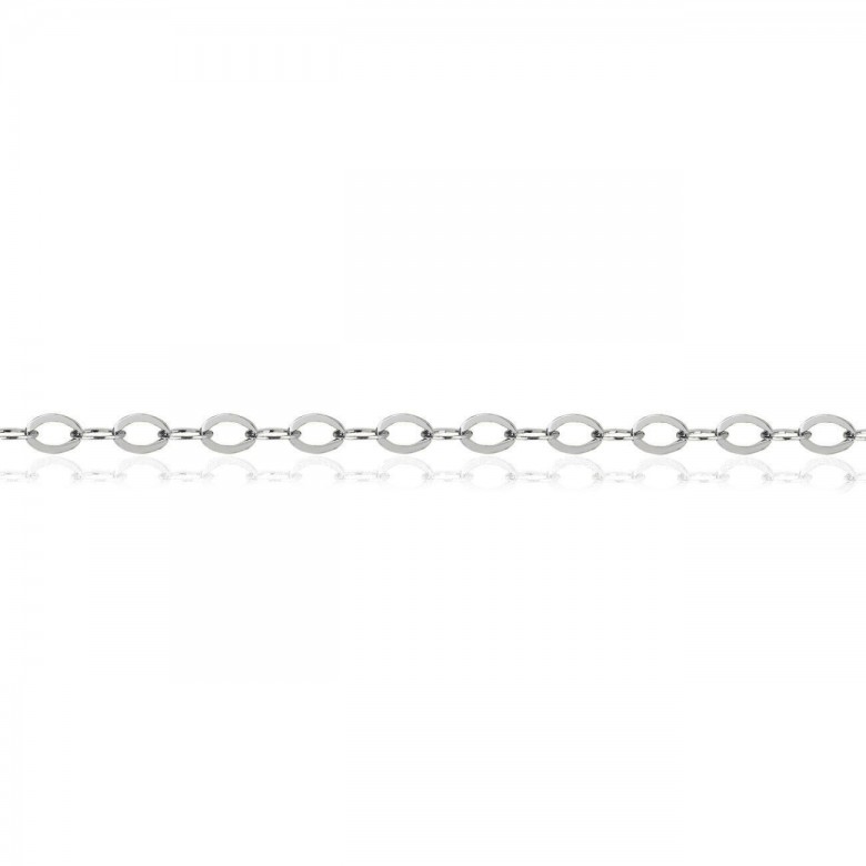 CATENA FANTASIA VUOTA IN ORO BIANCO RODIATO 14 KT