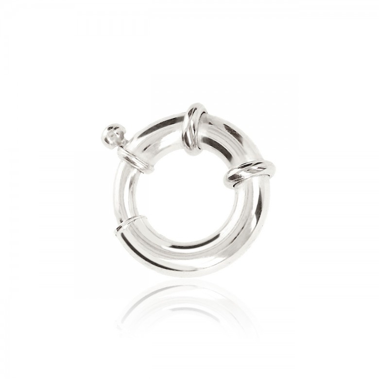 CHIUSURA SPECIALE A MOLLA IN ORO BIANCO 14 KT