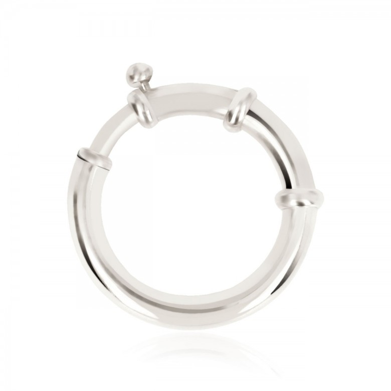 CHIUSURA SPECIALE A MOLLA IN ORO BIANCO 9 KT