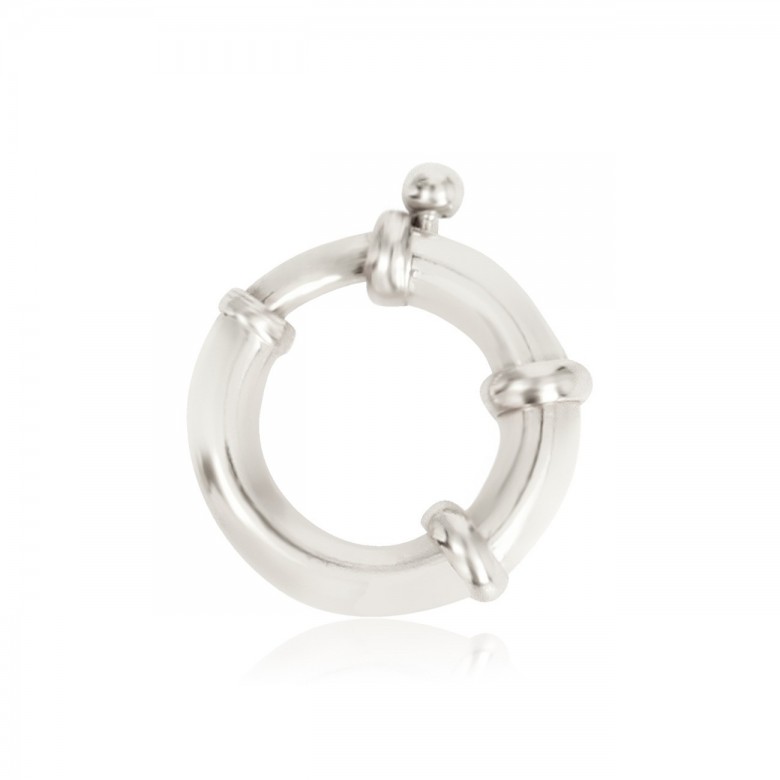 CHIUSURA SPECIALE A MOLLA IN ORO BIANCO 9 KT