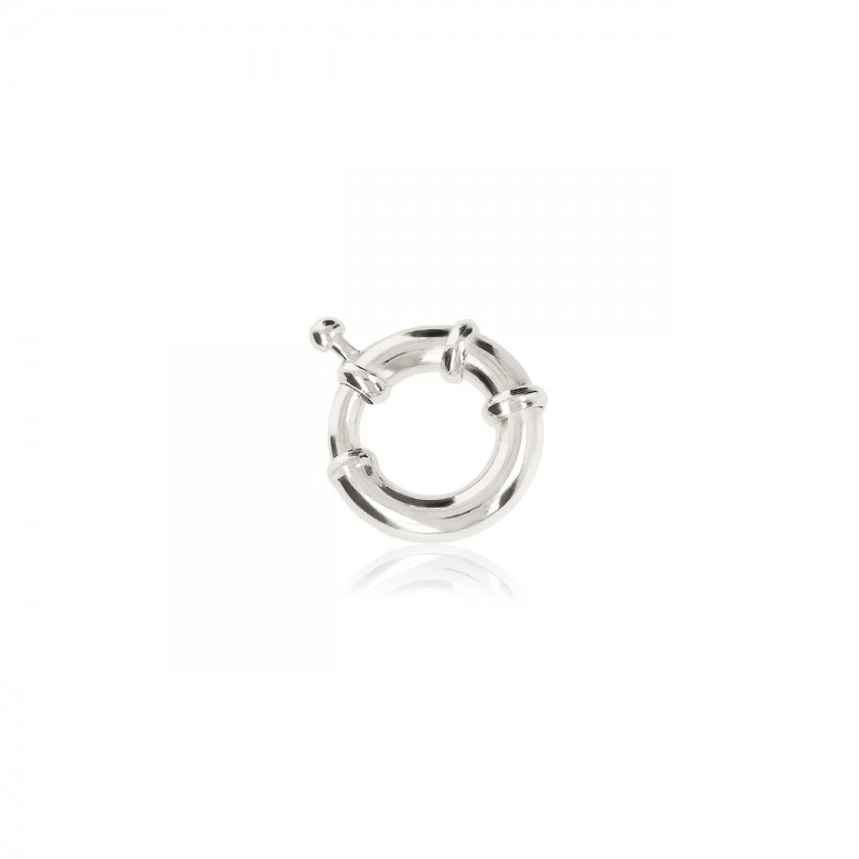 CHIUSURA SPECIALE A MOLLA IN ORO BIANCO 18 KT