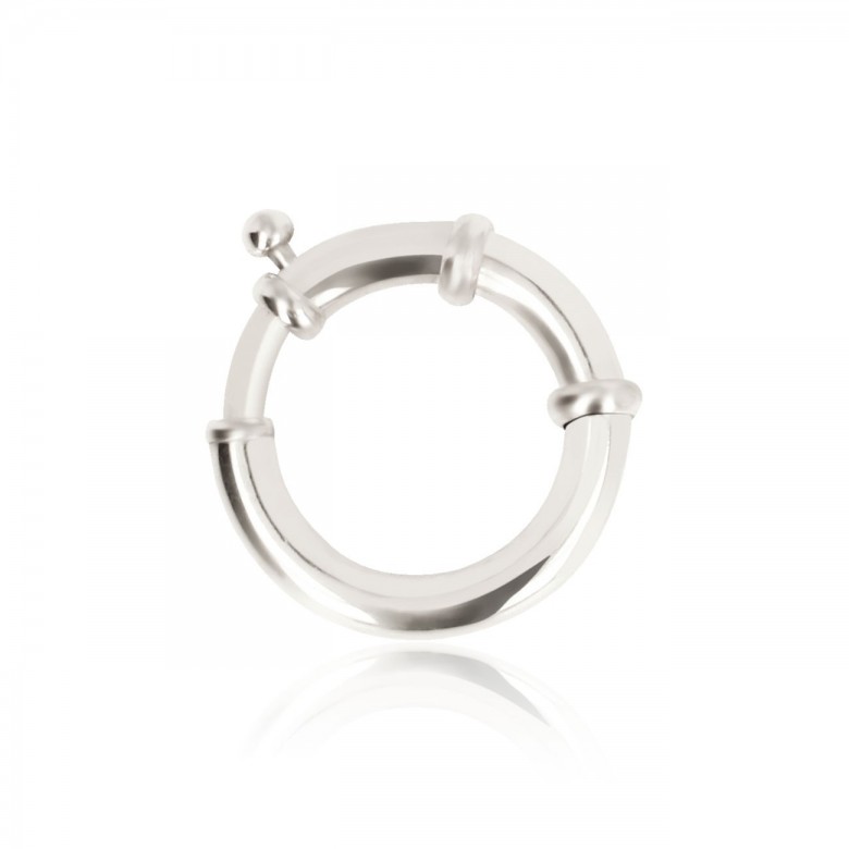 CHIUSURA SPECIALE A MOLLA IN ORO BIANCO 18 KT