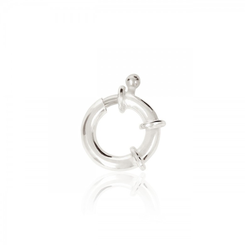 CHIUSURA SPECIALE A MOLLA IN ORO BIANCO 14 KT