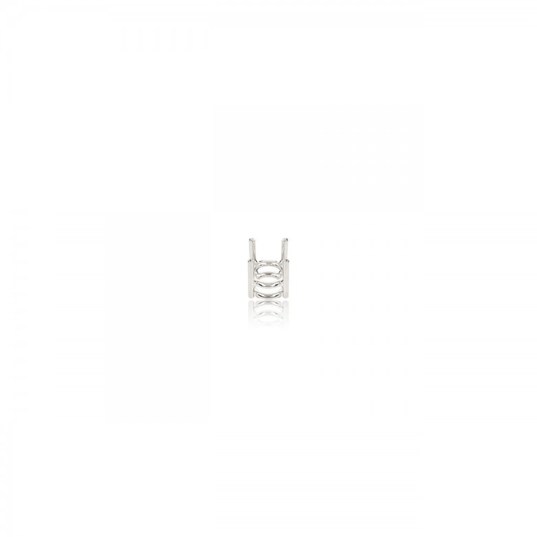 STRAIGHT THREAD GRIFF HANDMADE NO CASTED IN WHITE GOLD 18 KT