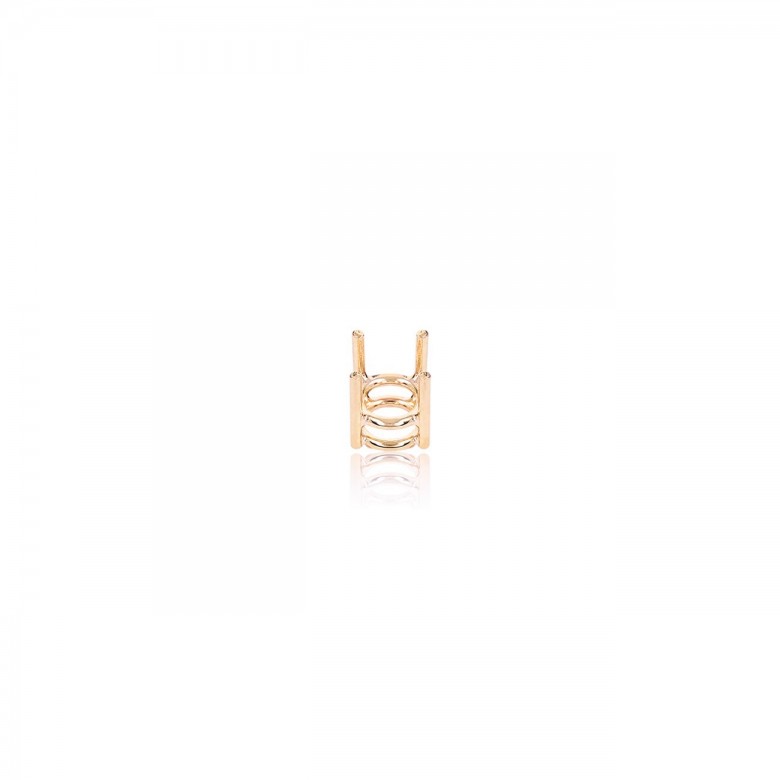 STRAIGHT THREAD GRIFF HANDMADE NO CASTED IN RED GOLD 18 KT
