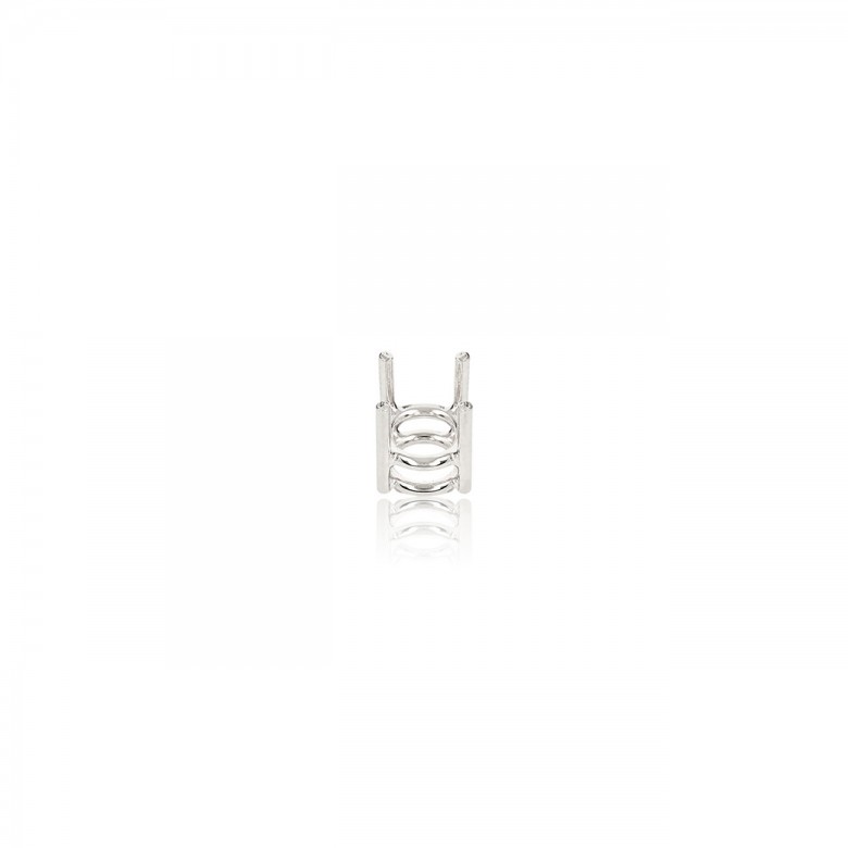 STRAIGHT THREAD GRIFF HANDMADE NO CASTED IN WHITE GOLD 18 KT