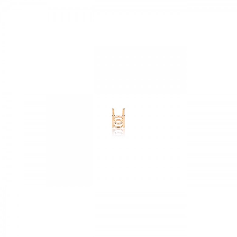 STRAIGHT THREAD GRIFF HANDMADE NO CASTED IN RED GOLD 18 KT